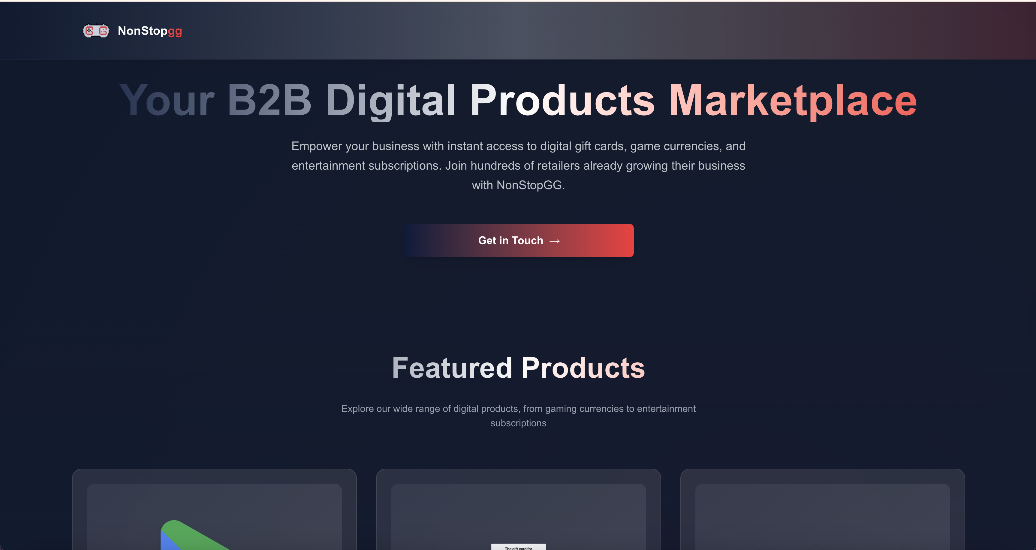 NonStopGG - B2B Digital Products Marketplace